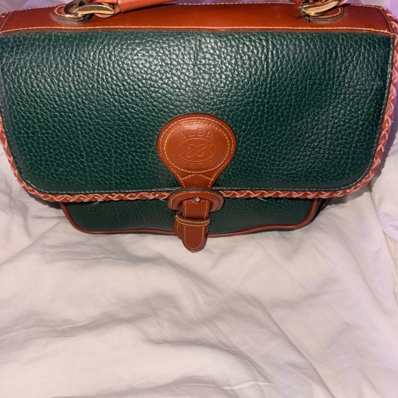 Alba Forest Green Satchel with Tan Accents - Picture 6 of 7